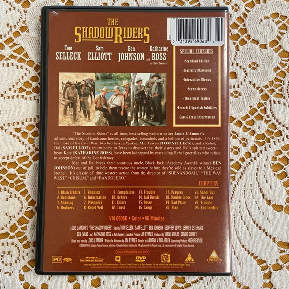 Louis L'Amour - 3 DVDs - The Shadow Riders, The Quick and the Dead, and Conagher - Picture 3 of 16